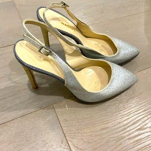 Vero cuoio Nadine sliver and gold pump